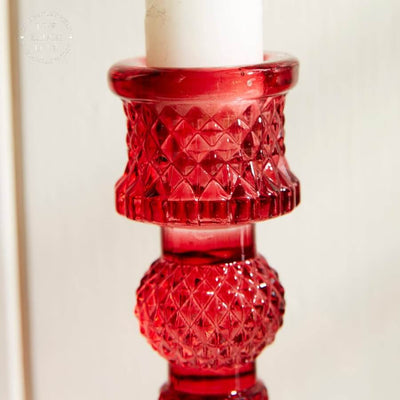 Vibrantly Coloured Glass Candleholders - Set of 4 - LIVE LAUGH LOVE LIMITED