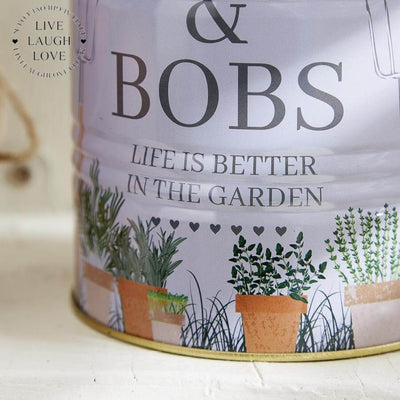 Vintage Country Style Storage Tin - Bits & Bobs - LIVE LAUGH LOVE LIMITED