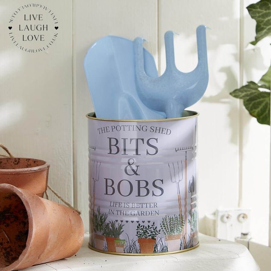Vintage Country Style Storage Tin - Bits & Bobs - LIVE LAUGH LOVE LIMITED