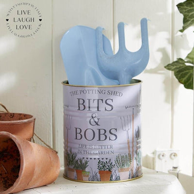 Vintage Country Style Storage Tin - Bits & Bobs - LIVE LAUGH LOVE LIMITED