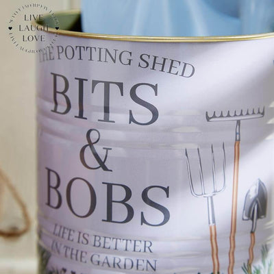 Vintage Country Style Storage Tin - Bits & Bobs - LIVE LAUGH LOVE LIMITED