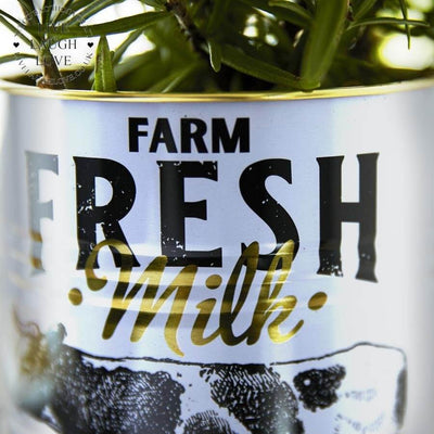 Vintage Country Style Storage Tin - Fresh Milk - LIVE LAUGH LOVE LIMITED
