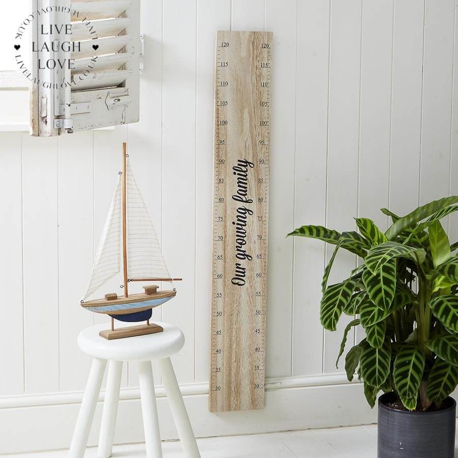 Wall Mounted Height Ruler - Our Growing Family - LIVE LAUGH LOVE LIMITED