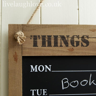 Weekly Planner and Things To Do Blackboard - LIVE LAUGH LOVE LIMITED