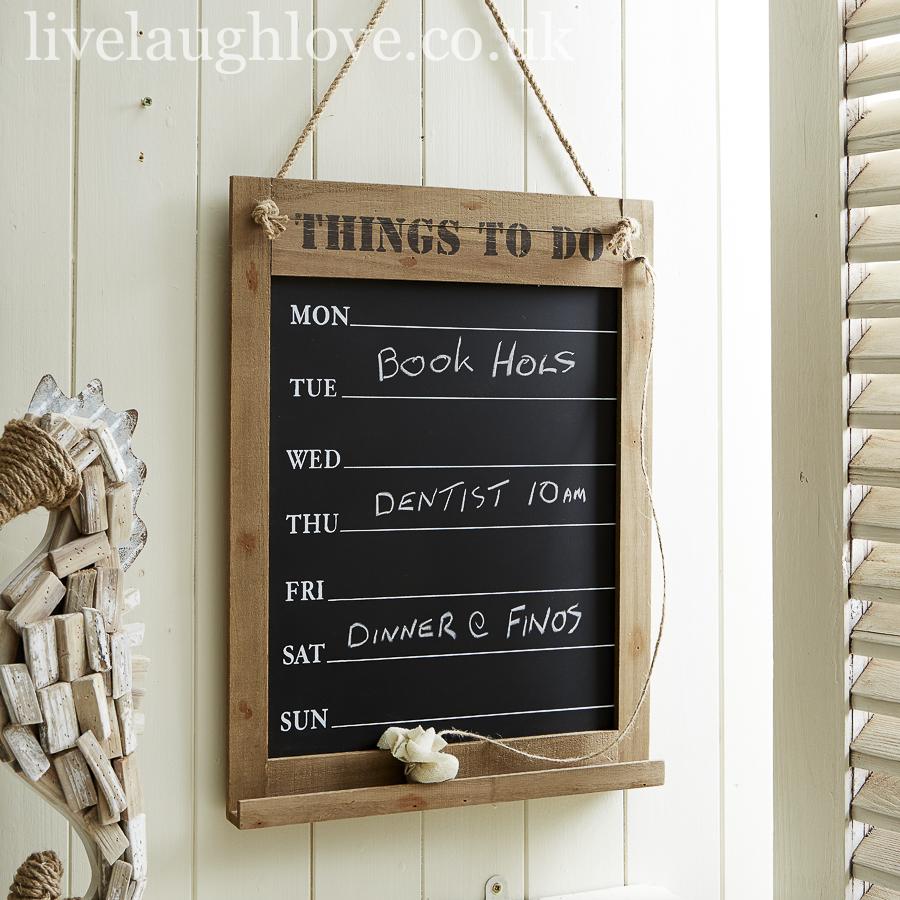 Weekly Planner and Things To Do Blackboard - LIVE LAUGH LOVE LIMITED