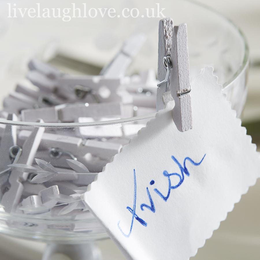 White Craft Pegs - Pack Of 50 - LIVE LAUGH LOVE LIMITED