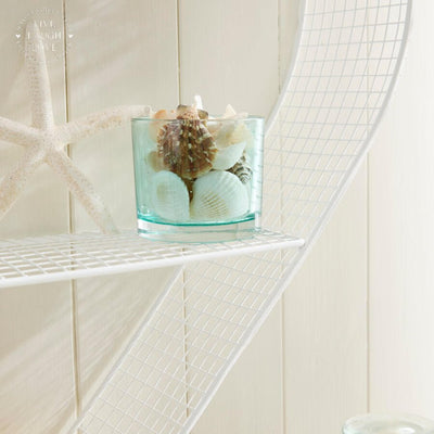 White Wire Heart Shelves 63cm - LIVE LAUGH LOVE LIMITED