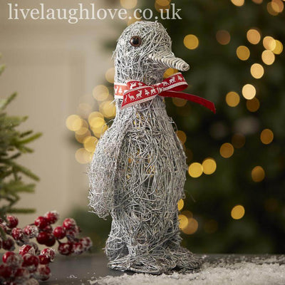 Whitewash Twiggy Penguin - LIVE LAUGH LOVE LIMITED