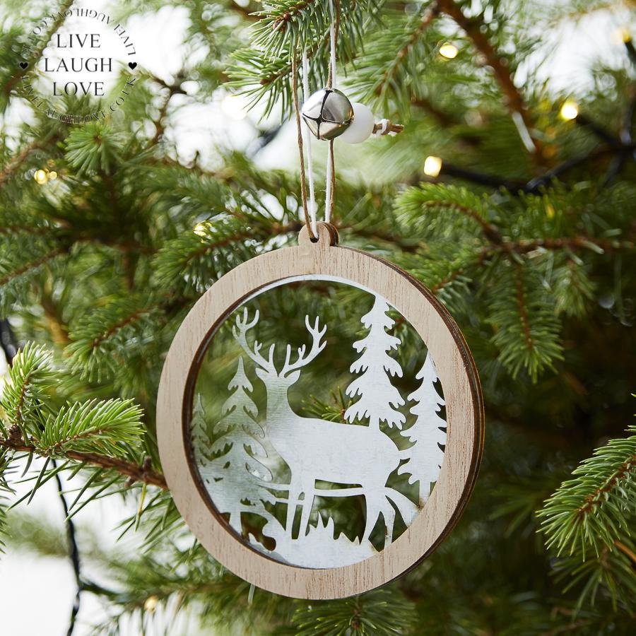 Wood And Metal Stag Christmas Decoration - LIVE LAUGH LOVE LIMITED
