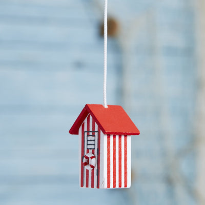 Wooden Beach Hut Light Pull - Red - LIVE LAUGH LOVE LIMITED