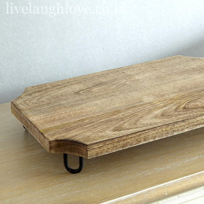 Wooden Display Board On Metal Legs - LIVE LAUGH LOVE LIMITED