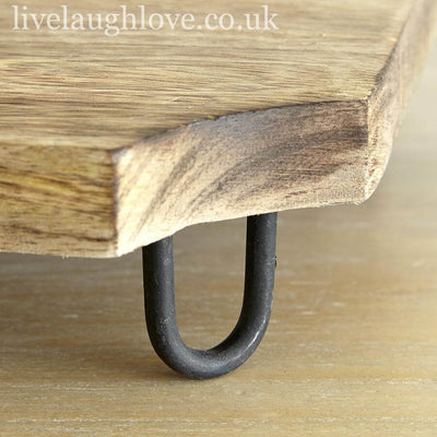 Wooden Display Board On Metal Legs - LIVE LAUGH LOVE LIMITED