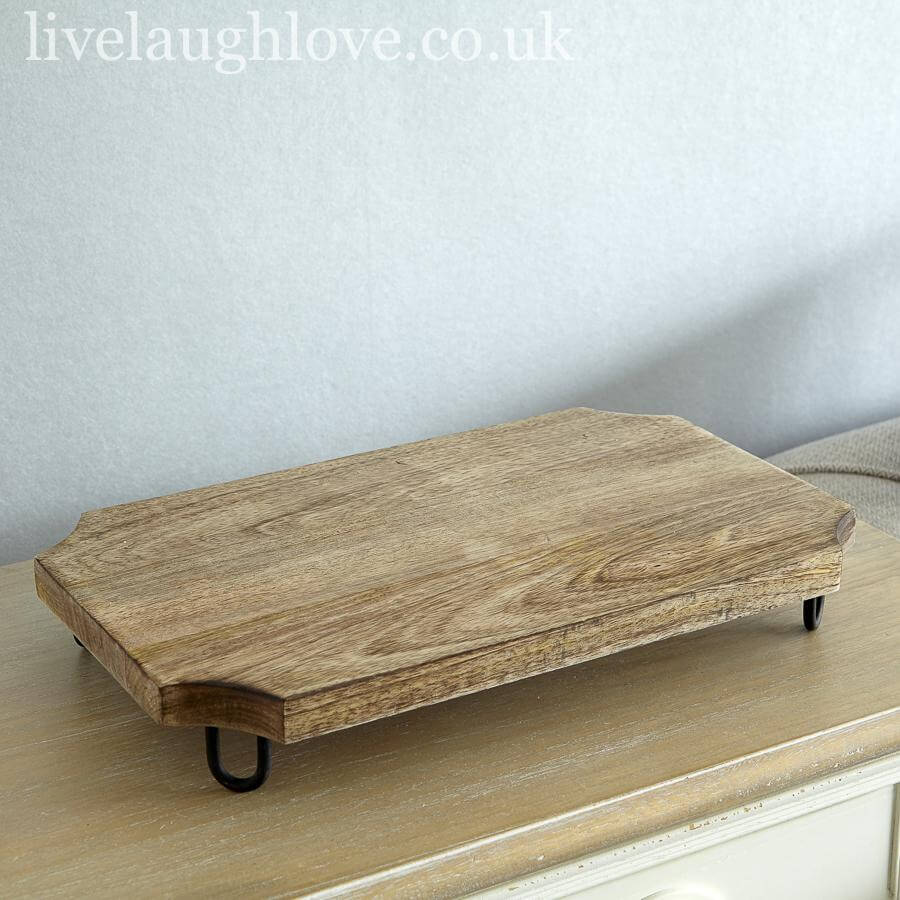 Wooden Display Board On Metal Legs - LIVE LAUGH LOVE LIMITED