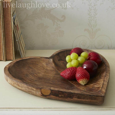 Wooden Heart Bowl - LIVE LAUGH LOVE LIMITED