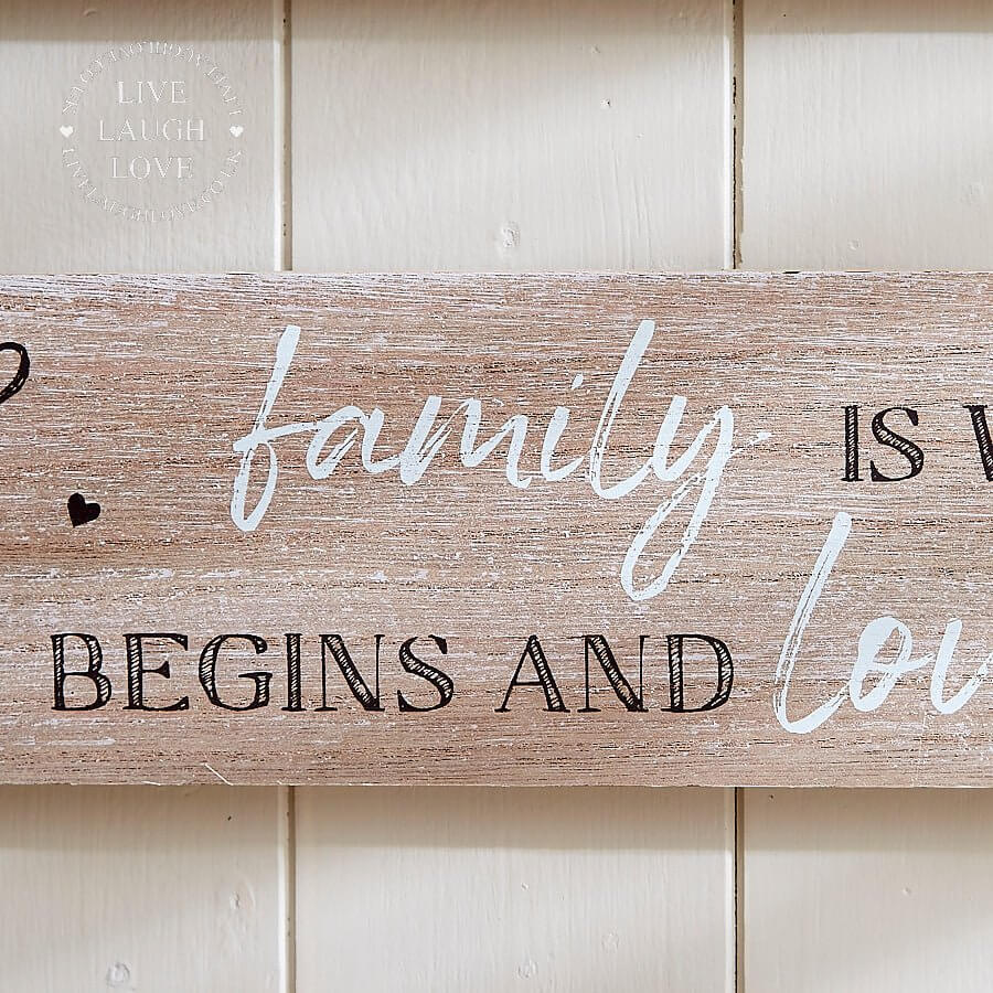 Wooden House Plaque - LIVE LAUGH LOVE LIMITED