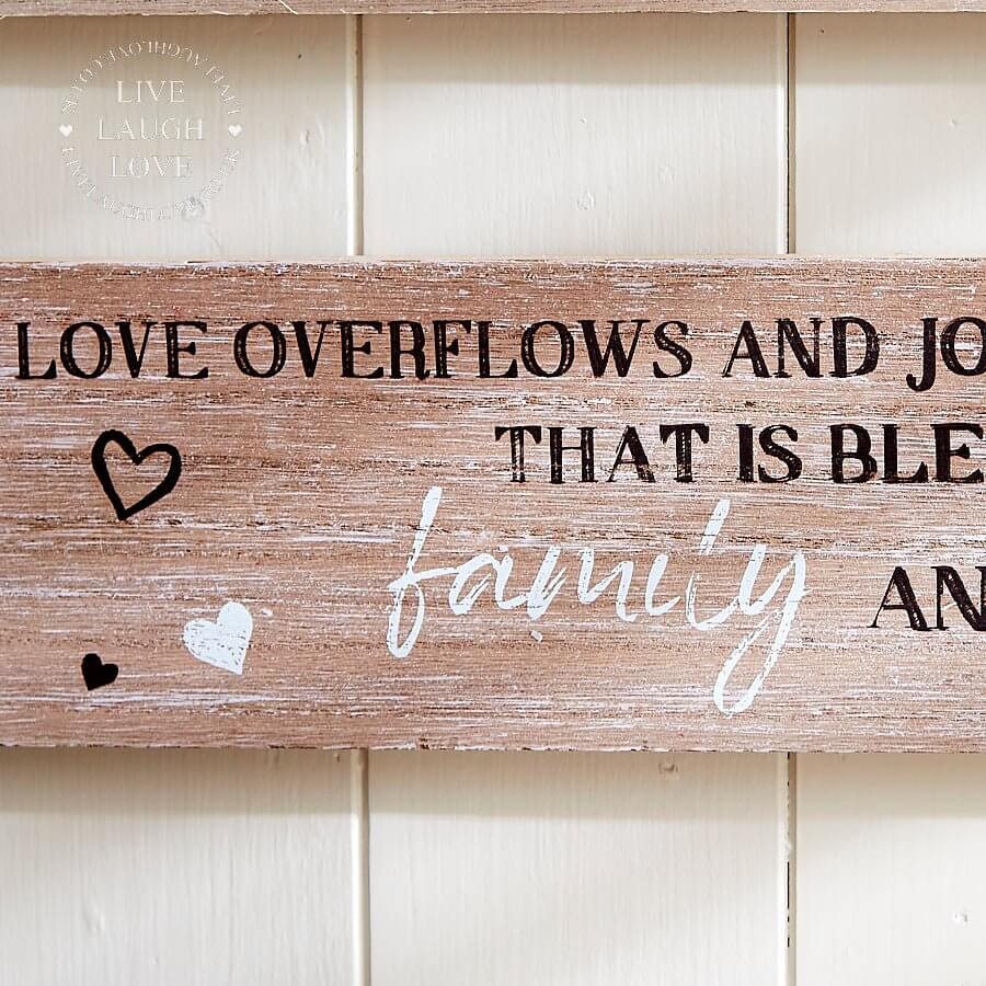 Wooden House Plaque - LIVE LAUGH LOVE LIMITED