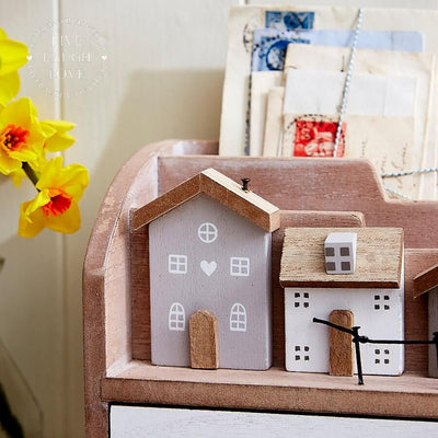 Wooden Houses Letter Rack - LIVE LAUGH LOVE LIMITED