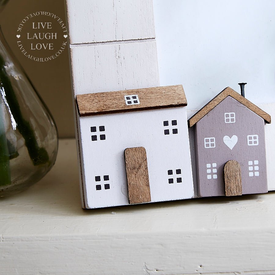 Wooden Houses Photo Frame - LIVE LAUGH LOVE LIMITED