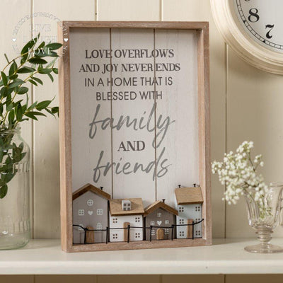 Wooden Houses Plaque - LIVE LAUGH LOVE LIMITED