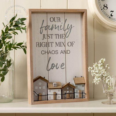 Wooden Houses Plaque - LIVE LAUGH LOVE LIMITED