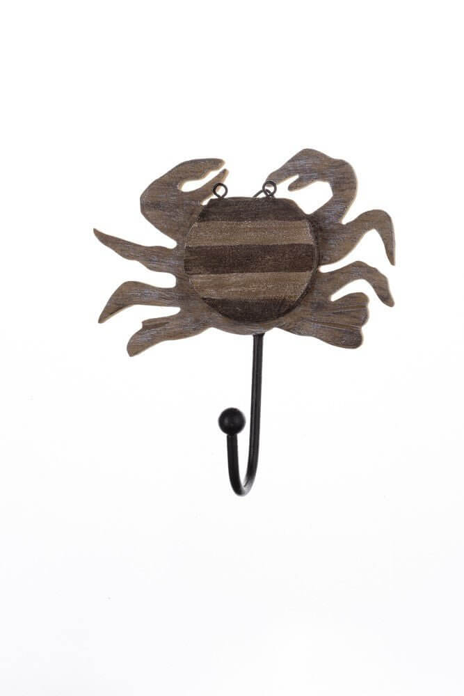 Wooden Nautical Crab Hook - LIVE LAUGH LOVE LIMITED